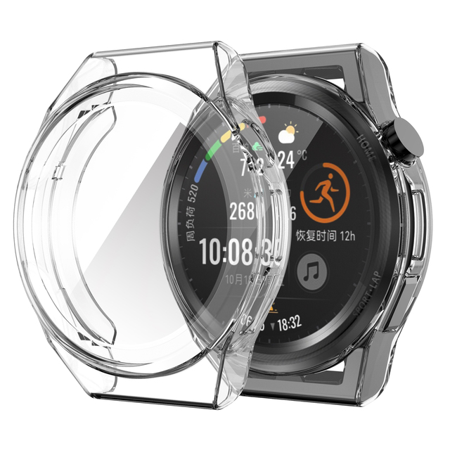 Full TPU Case For Huawei Watch Gt Runner Cover Bumper Protective Shell Screen Protector TPU Case For Huawei Gt Runner Case