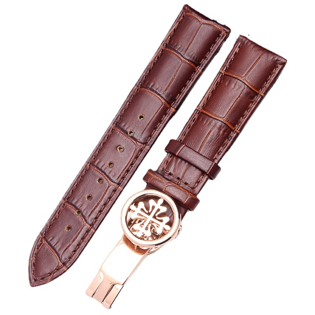 Leather Watch Strap For Patek Philippe Bomb 5167Ax Watch Crocodile Pattern Strap Butterfly Buckle Men And Women 19/20mm 22mm