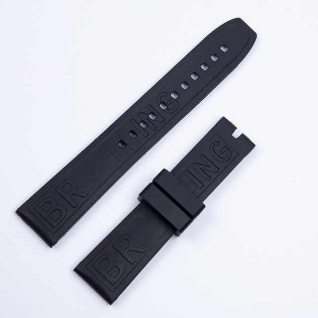 Soft nature rubber silicone watches band 20mm 22mm 24mm colorful watchband for Superocean navitimer/Avenger/Breitling strap