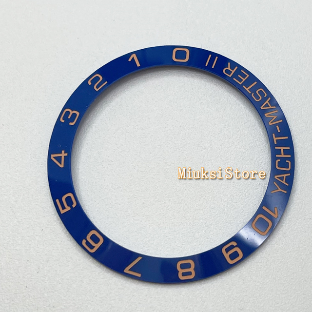 38mm/42mm Watch Bezel Yacht-Master II Sub Blue Ceramic Watch Bezel Replacement Part Accessories