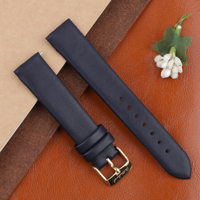 Onthelevel Women Leather Watch Strap 12mm 14mm 16mm 18mm 20mm Quick Release Watch Straps Replacement Black Blue Gray White Coffee