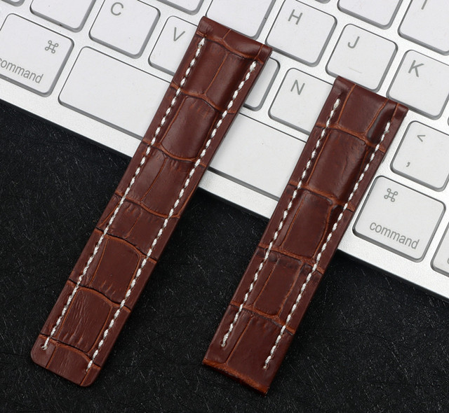 Genuine Real Leather Watch Band Watchband For Breitling Strap For Bentley World Avenger Bentley Strap 20mm 22mm 24mm Logo