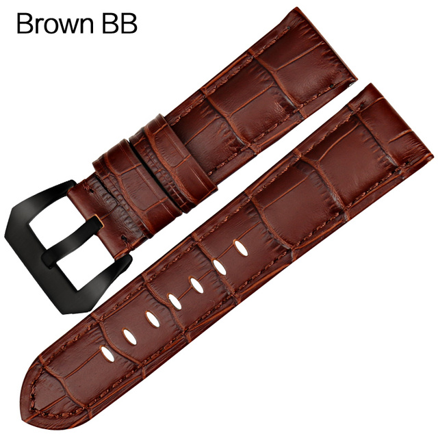 MAIKES Quality Genuine Leather Watch Strap 22mm 24mm 26mm Fashion Blue Watch Accessories Watchband for Panerai Watch Band