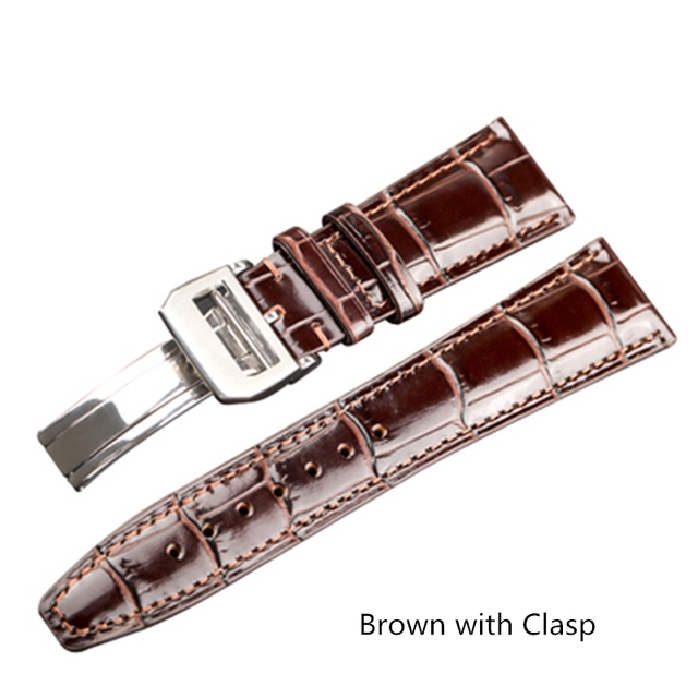 20mm 22mm Italian cowhide watch strap needle folding buckle lock leather watch strap suitable for IWC Portugal watch series