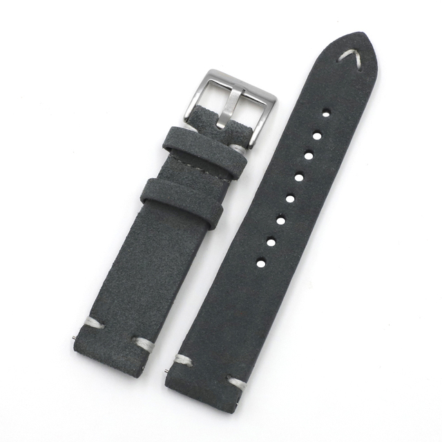 Suede Suede Watch Strap 18mm 20mm 22mm 24mm Handmade Leather Watchband Replacement Tan Gray Beige Color for Men Women Watches