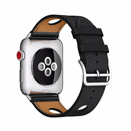 باند لآبل ووتش سلسلة 3 38 مللي متر 42 مللي متر لينة ثلاثة ثقوب جلدية للماء حزام ل iwatch سلسلة 4 5 6 SE 7 44 مللي متر 40 مللي متر 41 45 مللي متر