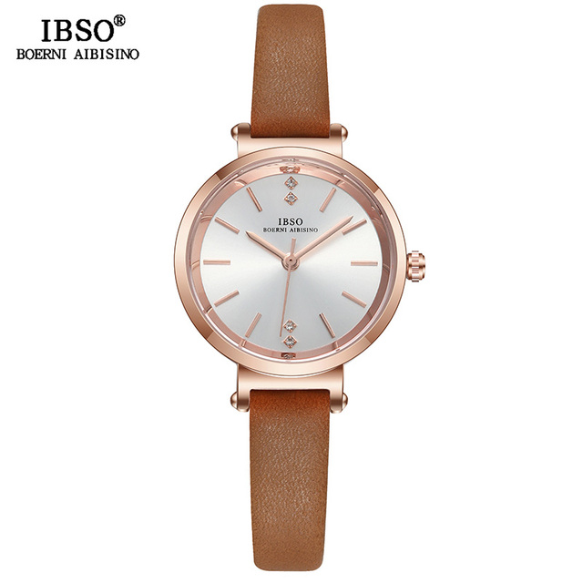 IBSO 8mm Ultra Thin Wristwatches Women Watches Luxury Female Fashion Watch Montre Femme 2022 Ladies Quartz Watch Relogio Feminino