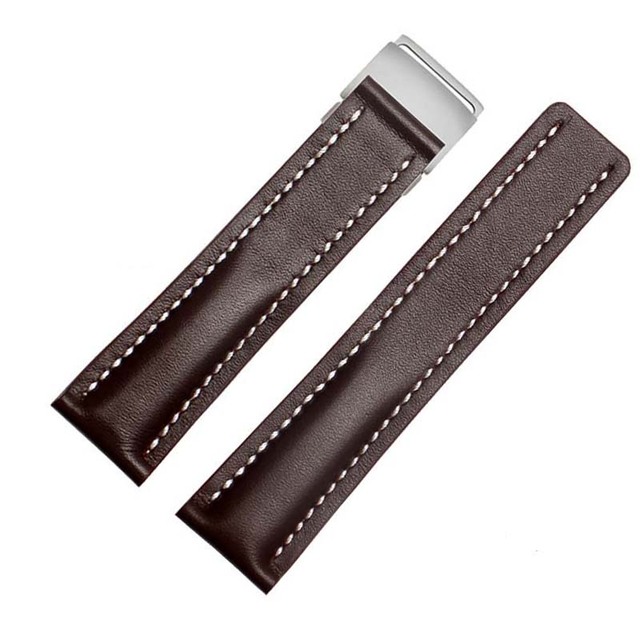 Soft Leather Watch Straps, 20mm, 22mm, 24mm Breitling Watch Strap, Leather, Black, Brown, Blue