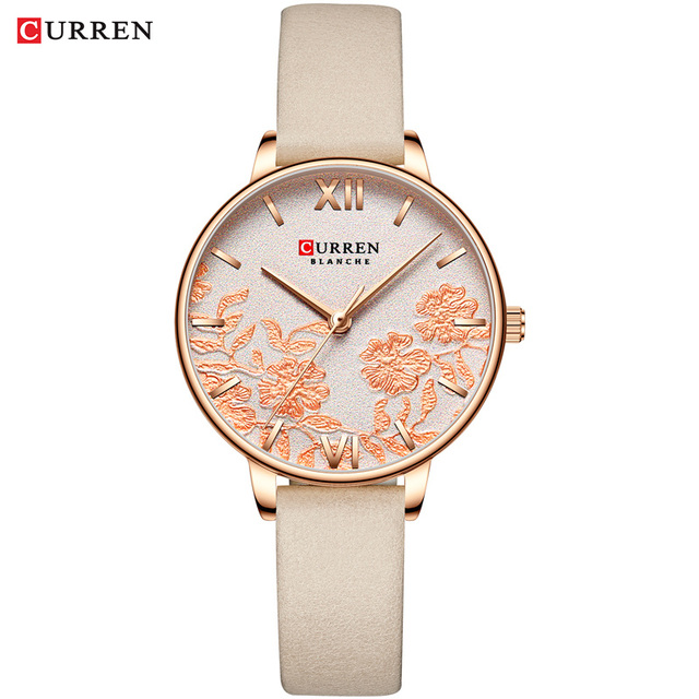 CURREN Women's Watches Top Brand Luxury Stainless Steel Watch Strap for Women Rose Clock Stylish Quartz Ladies Watch