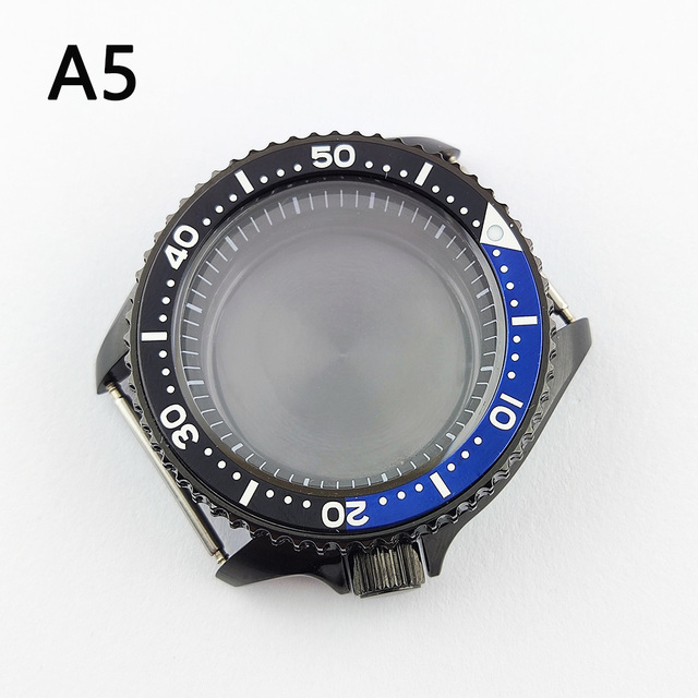 41.5mm NH35 NH36 case, watch accessories, stainless steel plated sapphire glass suitable for NH35 NH36 movement