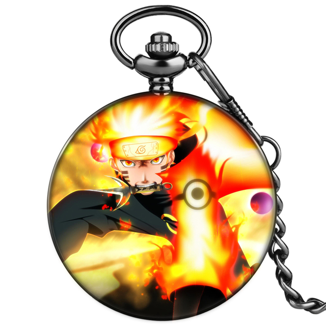 2022 Accept Customized Japan Animation Characters Men Personality Quartz Pocket Watch Movement With Thick Chain Unisexl Watches