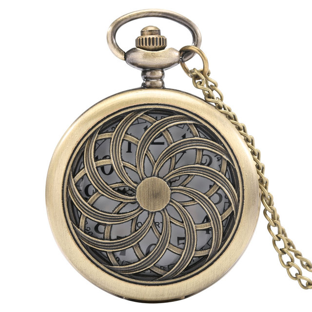 New Classic Bronze Men's Quartz Big Chain Pocket Watch Cat Pattern Unisex Advance Sense Watches Birthday Gift for Boyfriend