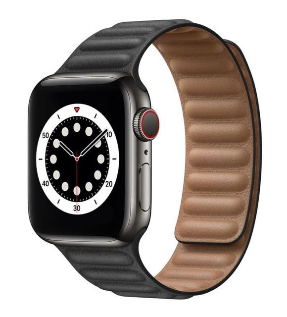 Genuine Leather Strap for Apple Watch SE 7 6 5 4 Band Magnetic Loop Wirstband 38mm 40mm 41mm 42mm 44mm 45mm Women Men Bracelet