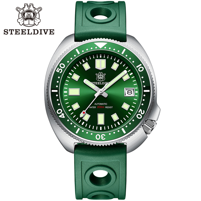 SD1970T Steelediue Brand 44mm Men's PT5000 Automatic Movement Diving Watch With Ceramic Bezel