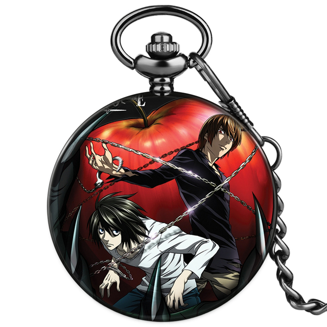 Boyfriend souvenir personalized custom men quartz pocket watch with thick chain cartoon character style watches