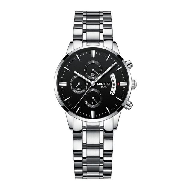 NIBOSI 2021 Women Fashion Watches Luxury Brand Ladies Wristwatches Stainless Steel Waterproof Girl Gift Quartz Watch Female