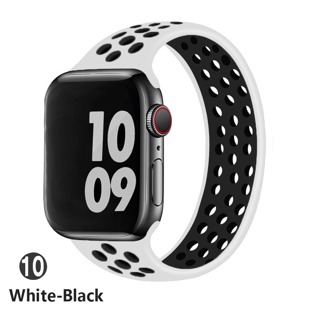 Silicone Elastic Solo Loop Strap For Apple Watch Band 44mm 40mm 38mm 42mm 41mm 45mm Applewatch IWatch 7 6 5 4 3 2 1 SE Bracelet