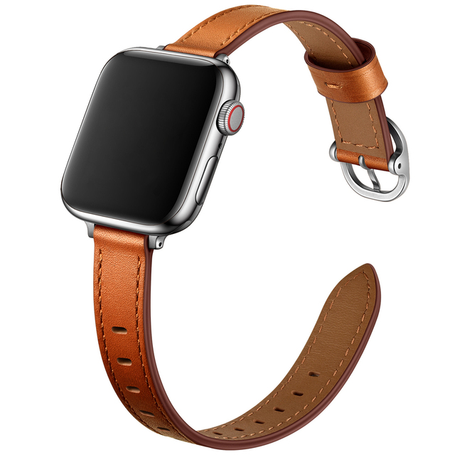 Leather Wrist Strap for Apple Watch Band Series 7 6 SE 3 5 4 Bracelet for iWatch Series 41mm 45mm 40mm 44mm 38mm 42mm Watchbands