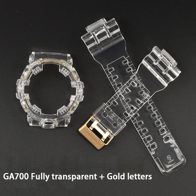 Watch accessories for Casio gshock strap GA-700 710 735 5413 5522 resin watch strap case silicone watchband men watch strap