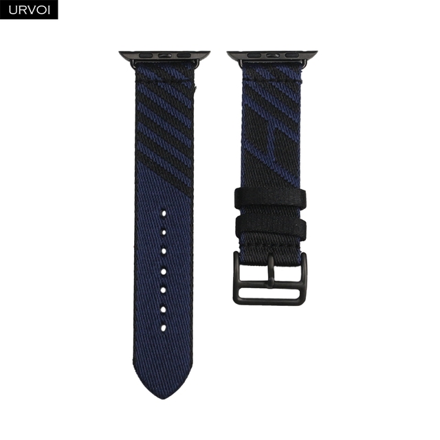 URVOI Jump Single Round Strap for Apple Watch Series 7 6 SE 5 4 3 2 1 Sport Fabric Woven Fashionable Nylon Strap for iWatch