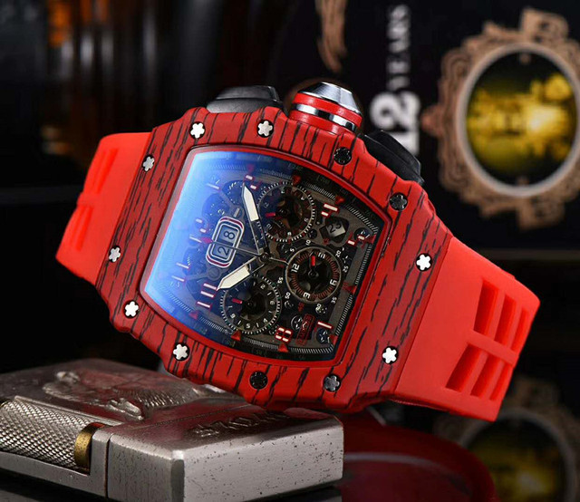RM Fashion Brand Automatic Mechanical Watches Men Waterproof Skeleton Wrist Watch With Women Men Leather Strap