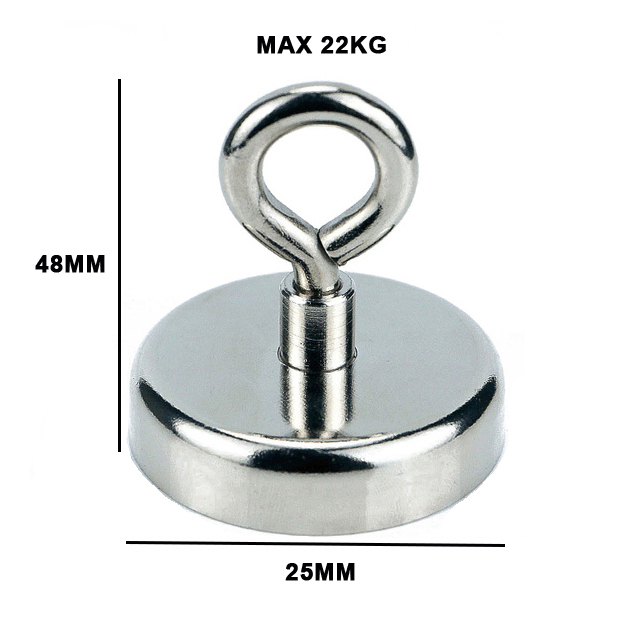 1pc Powerful Neodymium Magnet Fishing Magnet Deep Sea Fishing Magnet with Circular Ring Search Magnetic Hook Magnet Finder