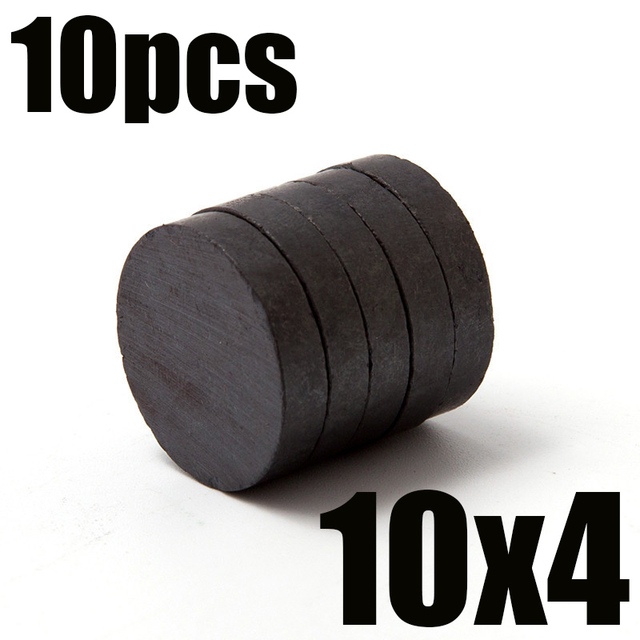 5 10 20pcs/lot 10x3mm 10x4mm 10x5mm Black Small Round Magnet Fridge Ferrite Magnet Round Speaker Permanent Magnet