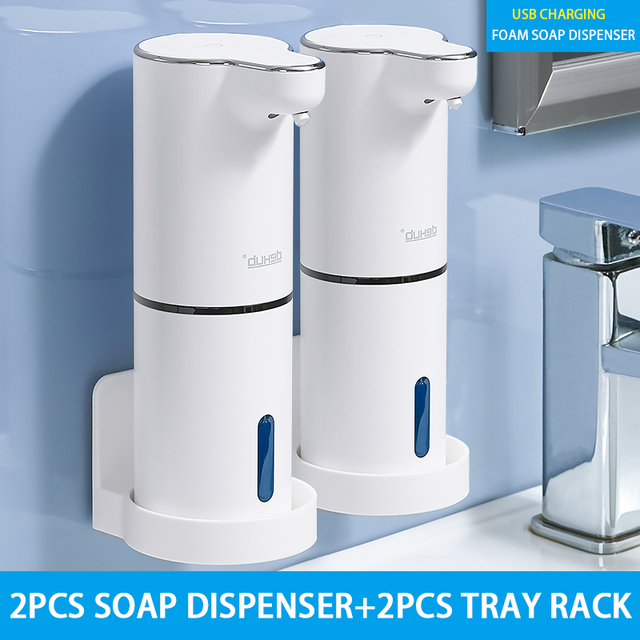 Automatic Foaming Soap Dispenser Bathroom Smart Hand Washer With USB Charging White High Quality ABS Material