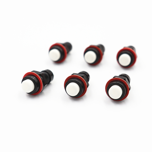 6pcs DS-211 DS-213 Push Button Switch 10mm Momentary/Self-Lock Round Button Switch DS211 DS213 Miniature