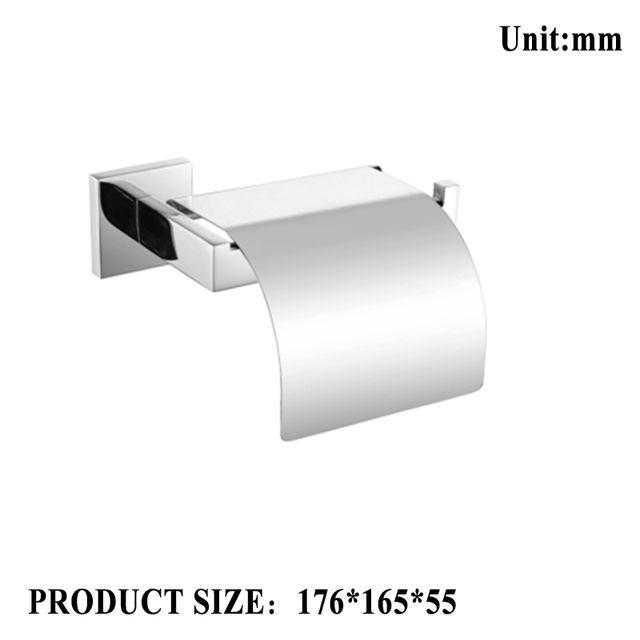 Chrome Polished Double Towel Bars Bathroom Towel Hanger Stainless Steel Bathroom Accessories Soap Dish Toilet Brush Holder