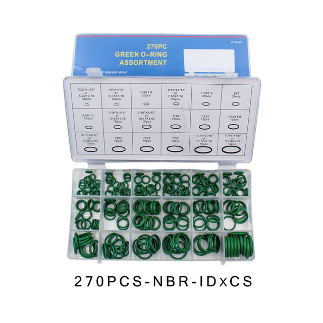 O Rings Rubber Silicone O Ring Seal NBR VMQ FKM Seal O-Rings Nitrile Washer Rubber Oring Set Assortment Kit Box Ring