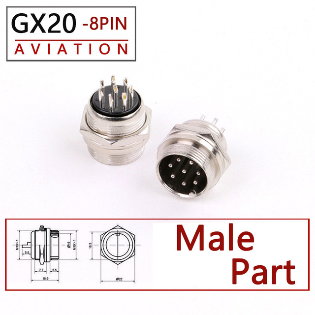 10pcs GX20 2/3/4/5/6/7/8/9/10/12/15 Pin Male Metal Circular Quick Flight Socket Plug Wire Panel Connector High Quality