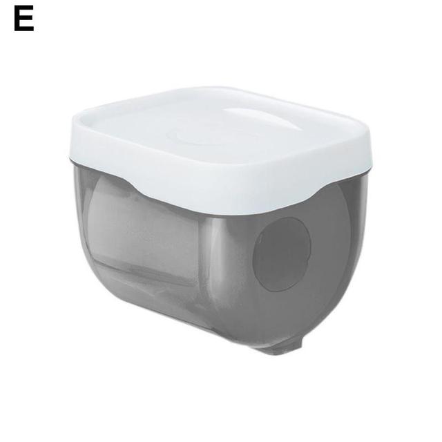 Wall Mount Tissue Holder Box Punch-Free Waterproof Toilet Paper Storage Rack Paper Towel Kitchen Bathroom Storage Box