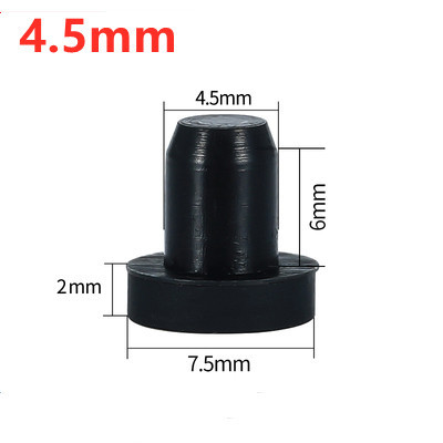 Black White Silicone Rubber Hole Plugs 2.7mm-14mm T Taipei Round Solid Hole Caps High Temperature Seal Stopper Dust Plug