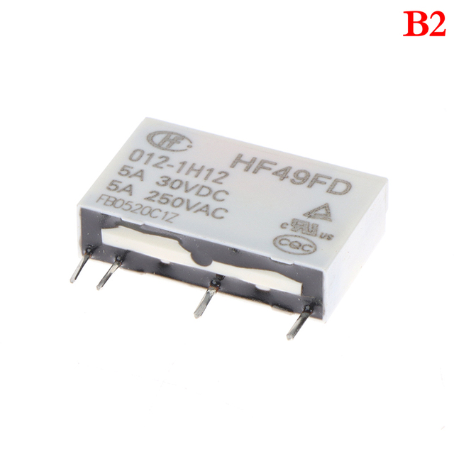 General Purpose Voltage Relay HF49FD-005-1H12 005-1H12 HF49FD DC5V 1H12 4PIN 5A 20x5x12.5mm