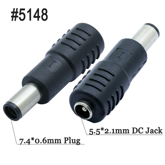 10pcs/lot DC 5.5*2.1mm Female Jack to 7.4*0.6/4.5*0.6/7.9*0.9/USB A/USB Type C/3P 4P AC Plug Laptop Notebook DC Power Adapter