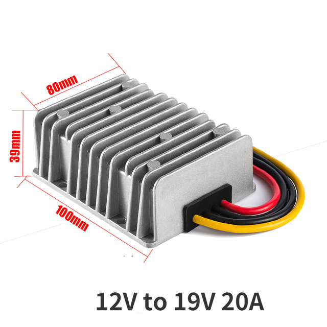 12 Volt to 19 Volt 12V TO 24V 19V 20A 15A 12A 10A 5A 3A 1A Boost Step-up DC DC Converter Power Supply Charger Car Laptop