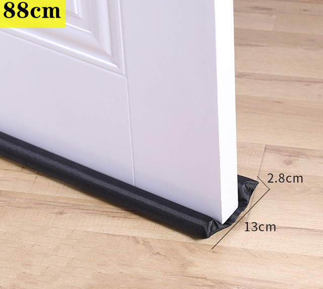 Soundproofing Foam Door Bottom Sealing Strip Weather Stripping Draft Blocker Twin Door Draft Dodger Guard Stopper Window Gap Sealer