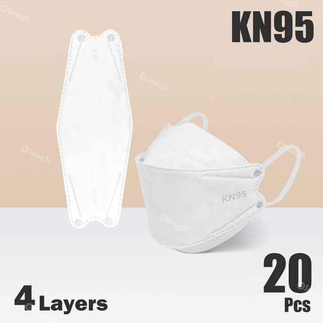 Fish Mask FFP2 4 Layer KN95 Face Masks FFP2 Mascarillas FPP2 Europe Approved ffp2fan Morandi Color Adult FFP Mask 2 10-100pcs