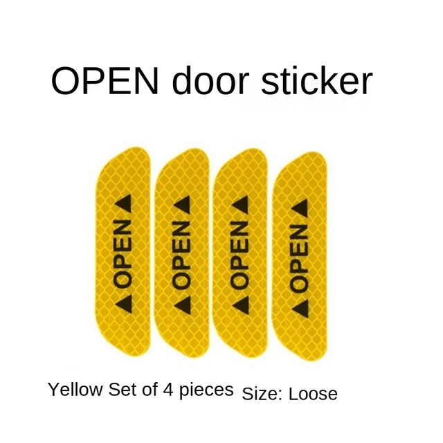 Car Reflective Stickers Safety Warning Stickers Open Door Wheel Eyebrow Rear Bumper Night Anti-scratch Decoration
