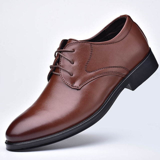 Men Leather Shoes Casual Shoes Slip On Business Dress Shoes All-match Wedding Shoes Plus Size Zapatos De Hombre