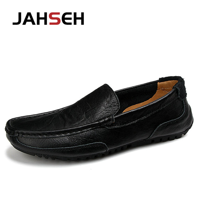 Handmade Genuine Leather Men Loafers Comfortable Slip On Driving Casual Shoes Brand Soft Moccasins Plus Size 37-47 Dropshipping