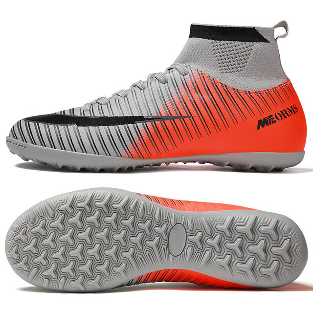 Indoor Soccer Shoes Men Sneakers Soccer Boots Turf Soccer Shoes Kids Soccer Cleats AG/FG Spikes Training Sport Futsal Shoes