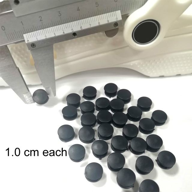 500pcs different sizes plastic buckles DIY accessories black transparent buttons fit sandal shoes back buckle of shoe charms