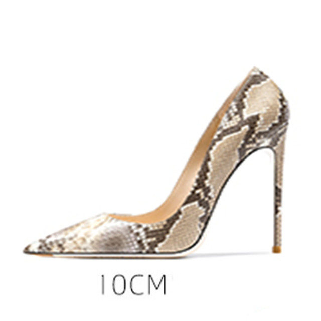 KRIKI Serpentine Women Pumps Thin High Heels Pointed Toe Handmade Fashion Elegant Party Wedding Casual Lady Shoes Plus Size