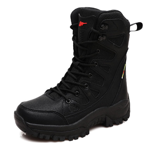 High Quality Winter Leather Women Boots Plush Warm Snow Boots Waterproof Outdoor Sneakers