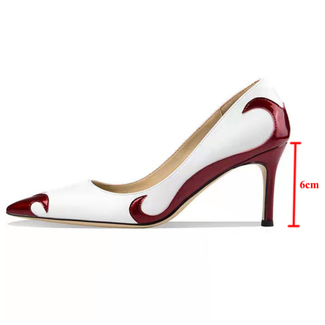 Rimocy 2022 Spring Summer Fashion Women's Shoes Sexy Stiletto High Heels Pointed Toe Pumps Woman Mix Color PU Leather Party Shoes