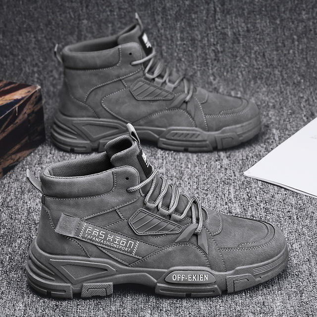 Men Autumn Winter Martin Boots Thick-soled Increase Ankle Boots Waterproof Wear-resistant Casual Shoes zapatillas hombre Casual