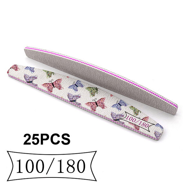 50pcs/25pcs Big Size 7*1.1in 80/80 Grit Nail Files Washable Replacement Files for Powerful Emery Files Nails Accessories Tools