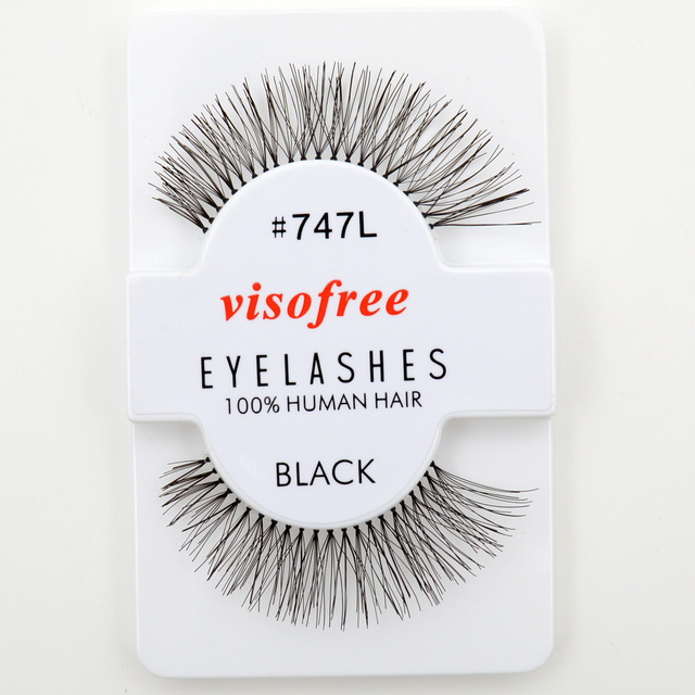 Handmade False Eyelashes 100% Human Hair 12 Pairs Messy Natural Eyelashes maquiagem cilios by Visofree